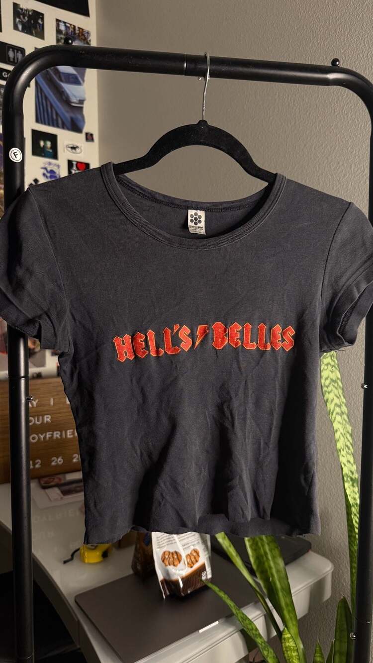 Classic Girl by American Apparel Hells Belles Graphic Baby Tee